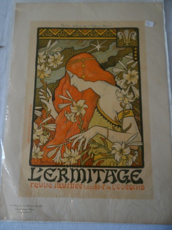 Les Maitres de l'Affiche: Pl. 227 For the magazine L'Ermitage Paul Berthon 1897 15 5/8"H. x 11 3/8"W