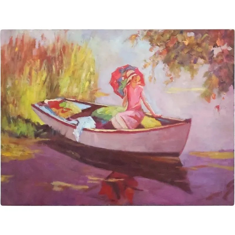 Edward Cucuel (Attrib. to); American Oil - A Summer's Day: Edward Cucuel (1875-1954) American Oil on canvas. Studio sketch - A Summer's Day. Attributed to Edward Cucuel; 36in. X 48in.