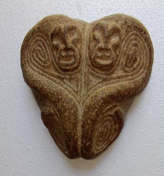 Stone Amulet Taino: Caribbean Islands 900-1500 AD 5 1/2"L x 5"W