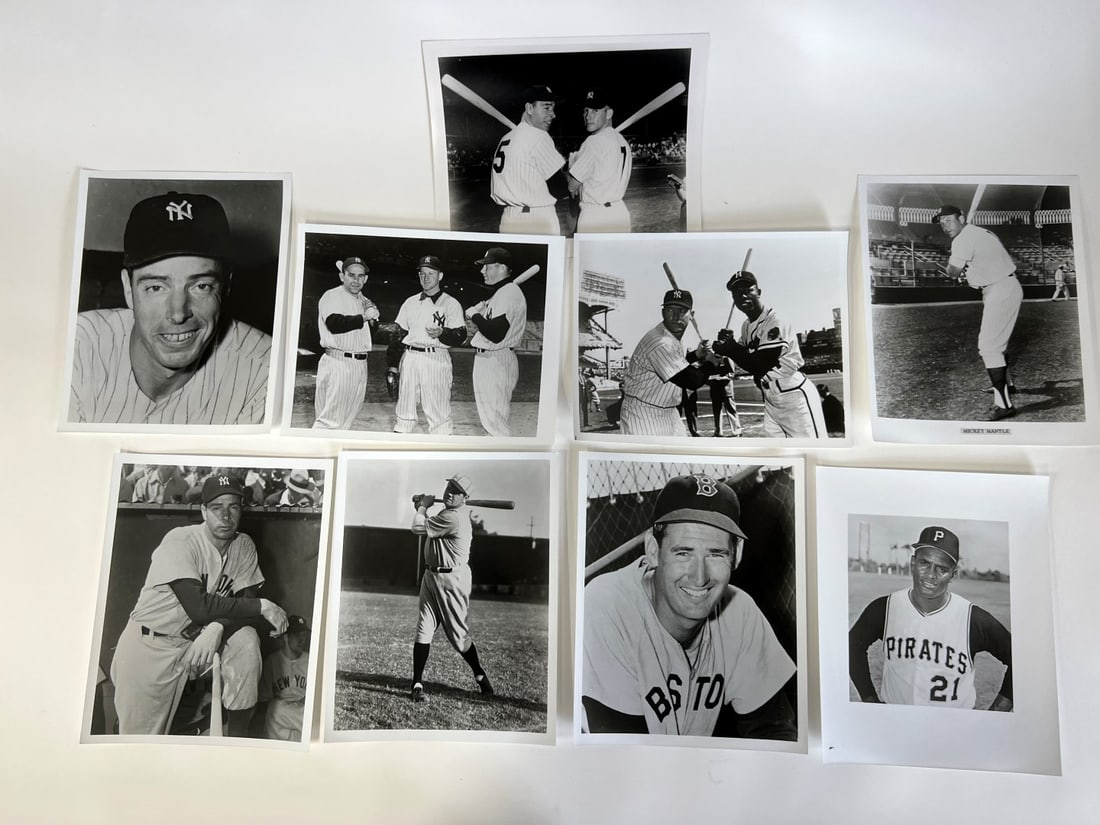 Baseball Photographs. DiMaggio, Mantle,Ruth (9) (1 of 4)
