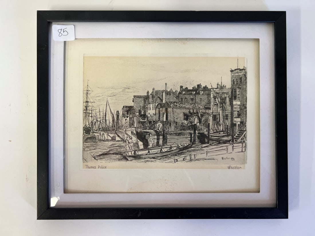 James McNeill Whistler. Litho. Thames Police (1 of 5)
