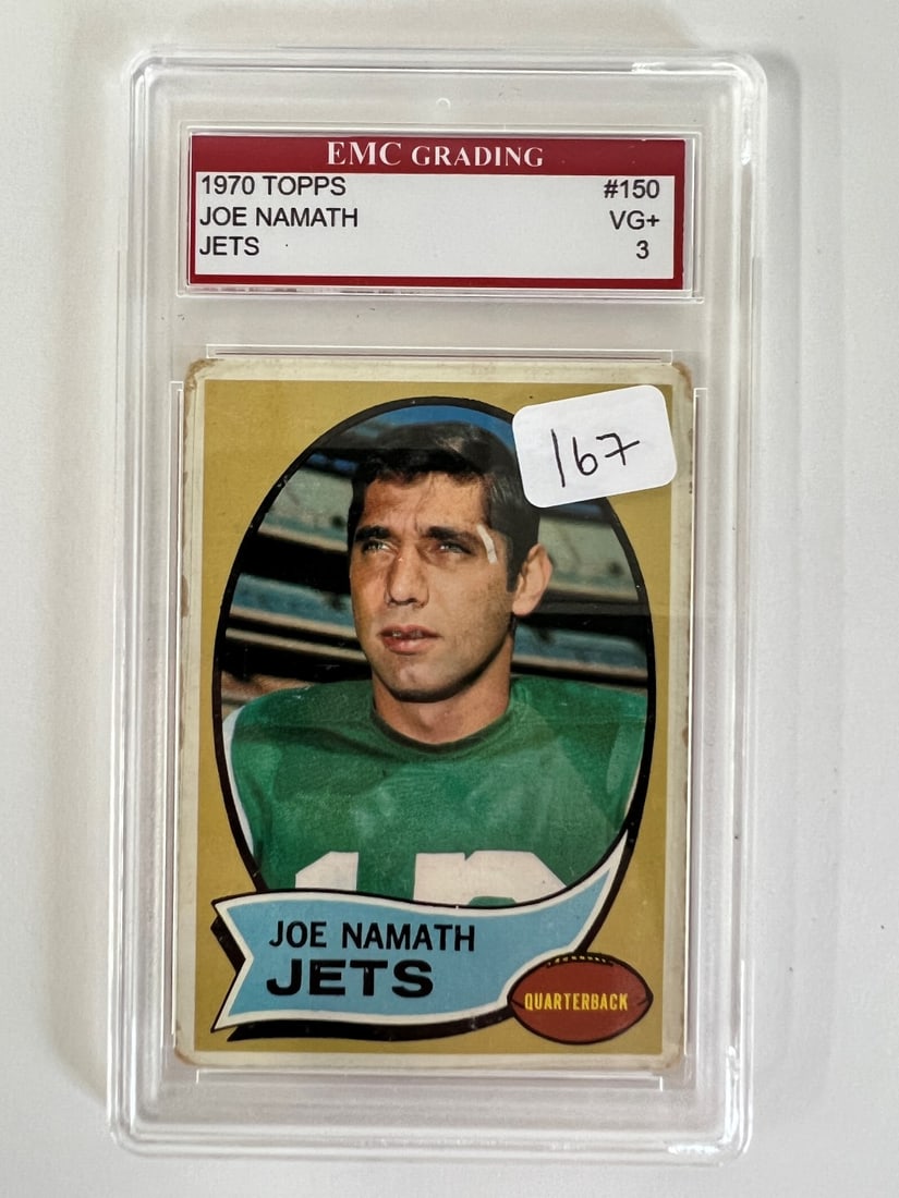 Joe Namath VG# Graded Card Jets: In protective sleeve