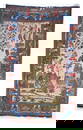19th C. Pictorial Silk Persian Carpet Sgd. Almanaee