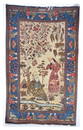 19th C. Pictorial Silk Persian Carpet Sgd. Almanaee