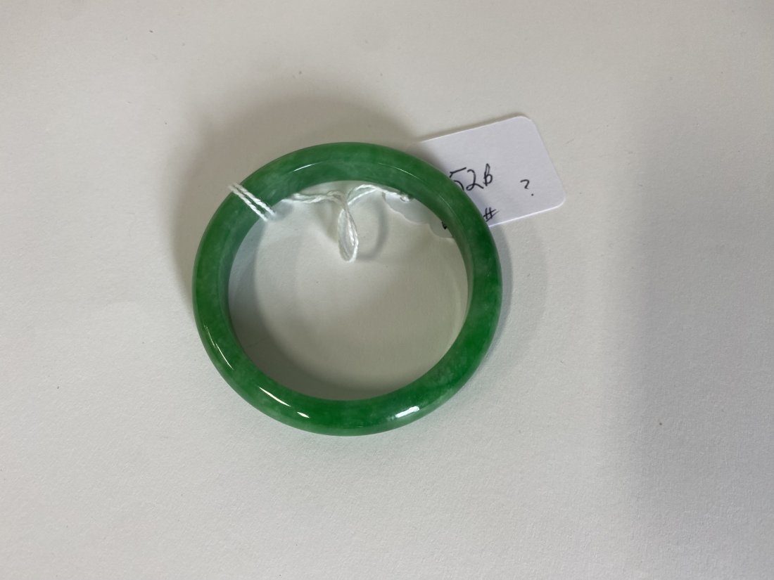 Rare and Fine Emerald Jadeite Bracelet (1 of 1)