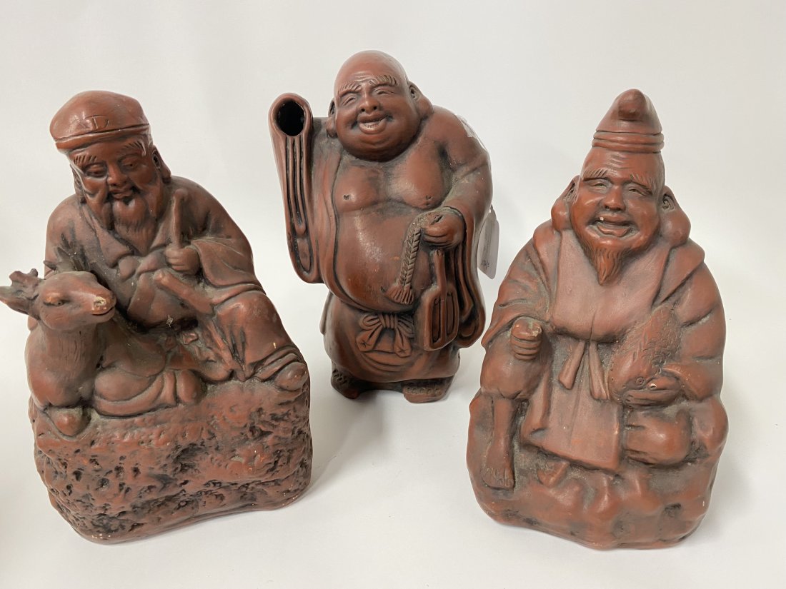 18th C. to C. 1800  Bizen Japanese Pottery Buddhas (3) (1 of 2)