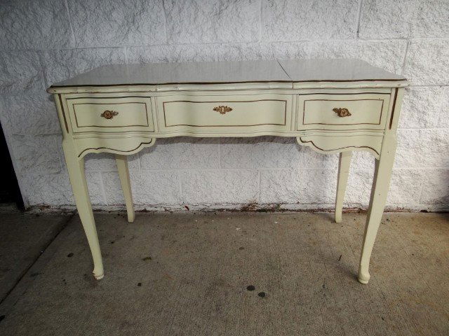 French Style Art Deco Dressing Table: Dressing Table with lift top central mirror and interior compartment to hold cosmetics and dressing table accessories "L and " W and "D.