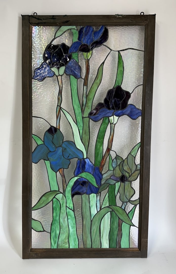 Fine Leaded Glass Iris Window (1 of 6)