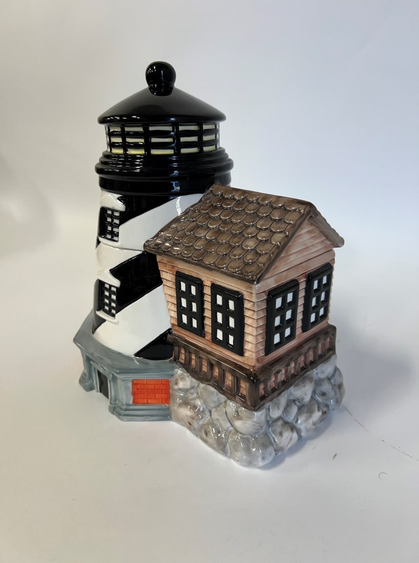 Cardinal Cookie Jar. "By the Bay": Marked at the underside. 11"h