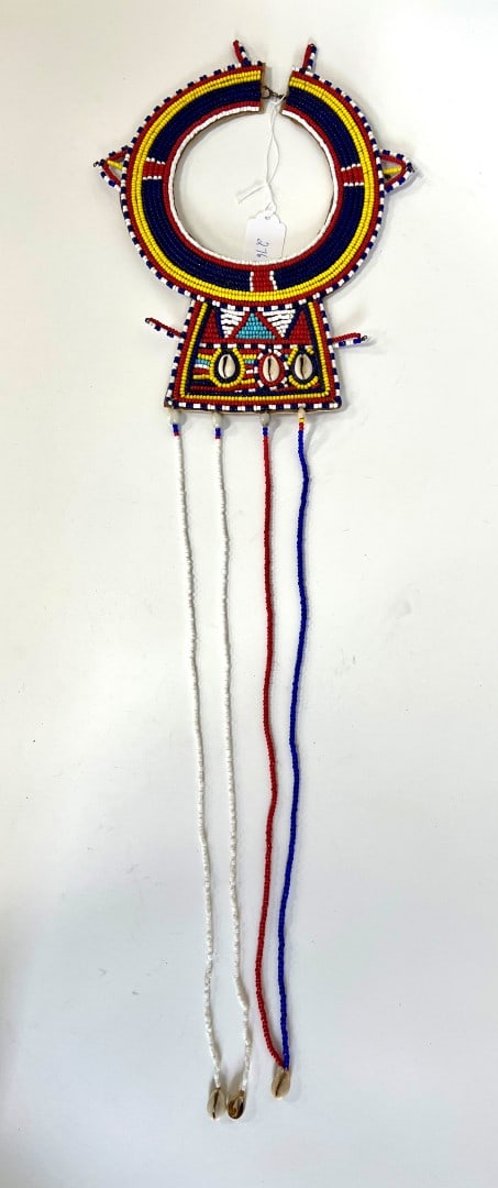 African Maasai Beaded and Shell Neck Collar (1 of 3)