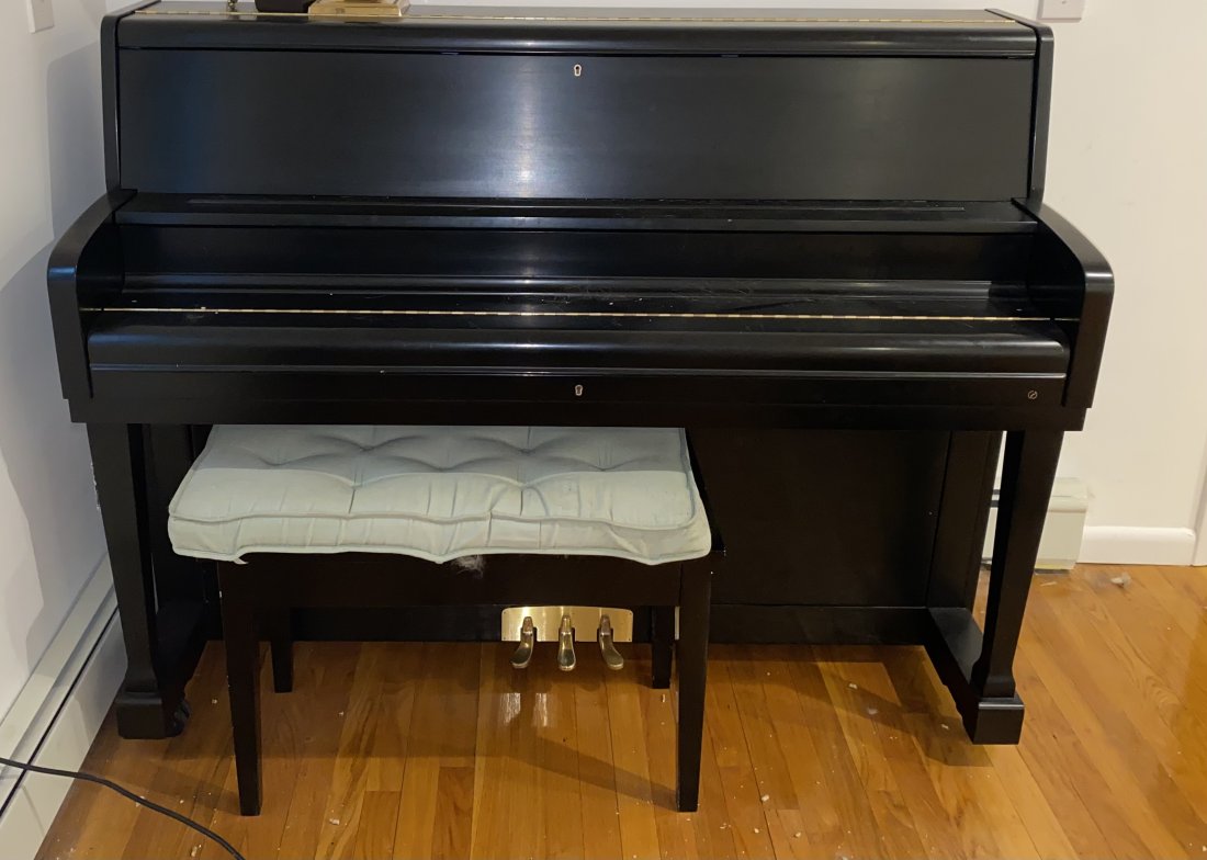 Good Quality Kawai Upright Piano: Well-cared forand maintained. Desireable size. With bench as pictured. Being sold in place at Monroe estate. Buyer must remove. (Additional information and photo being added soon)