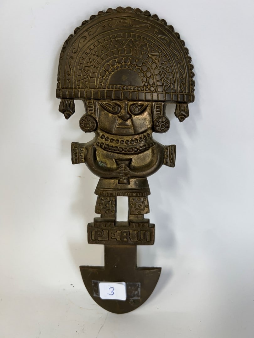 Antique Brass Wall Plaque (1 of 3)