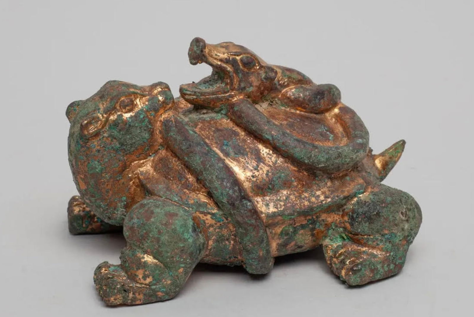 Tang Dynasty Gilded Bronze Scroll Weight (1 of 1)