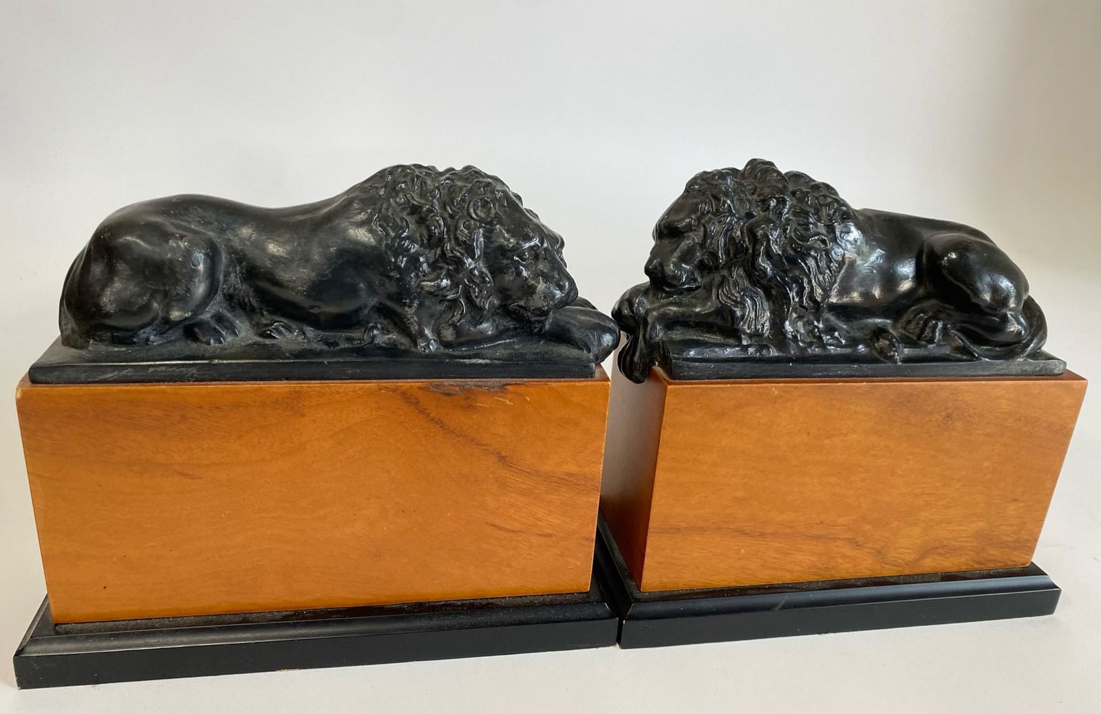 Pr. Barye Type Bronze Lion Bookends (1 of 1)