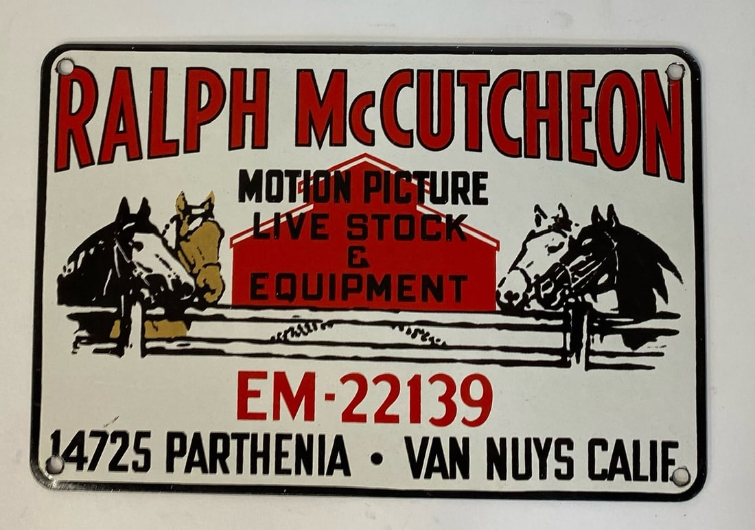 Ralph McCutcheon Enameled Sign (1 of 1)