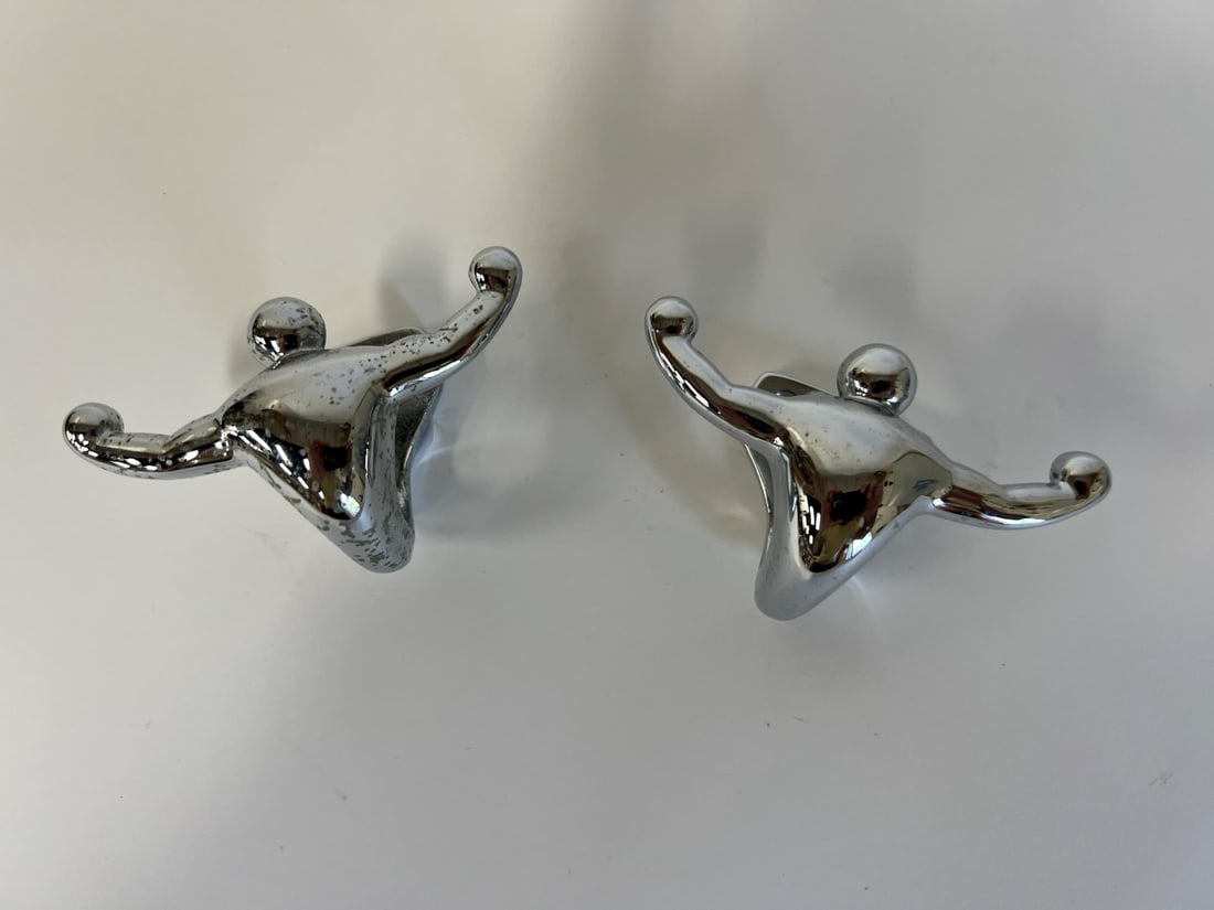 Pair of Art Deco 1930’s Chrome Hooks (1 of 3)