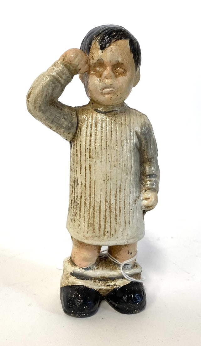 Cast Iron Young Boy Penny Bank (1 of 3)
