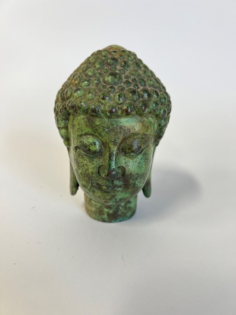 Bronze 19th C. Tibetan Head (1 of 4)