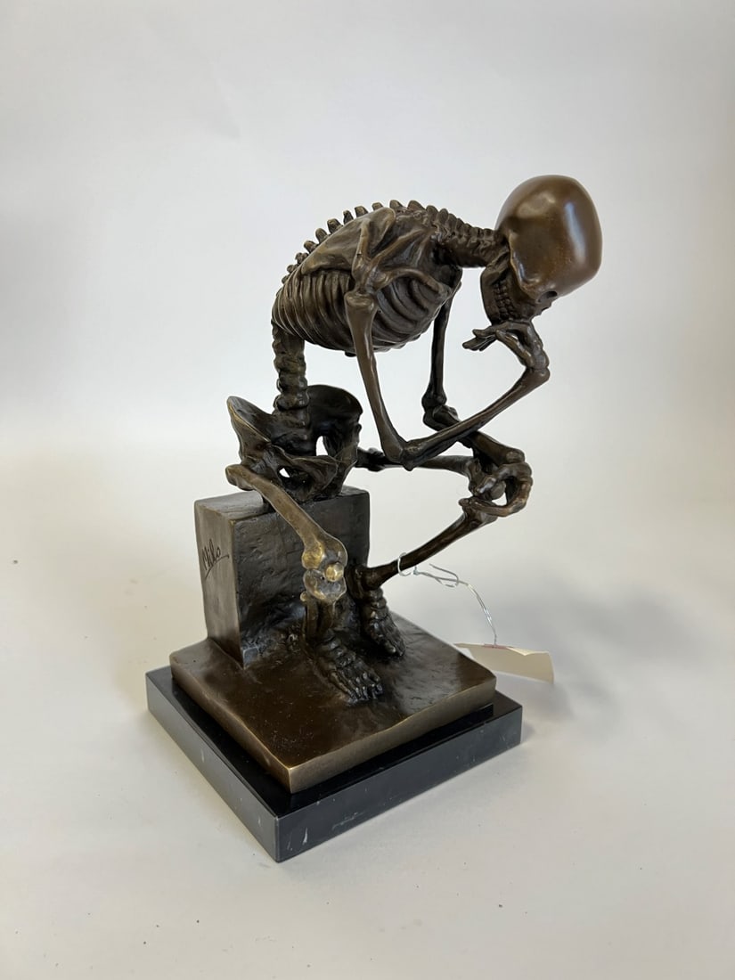 Milo Bronze Skeleton Thinker (1 of 5)