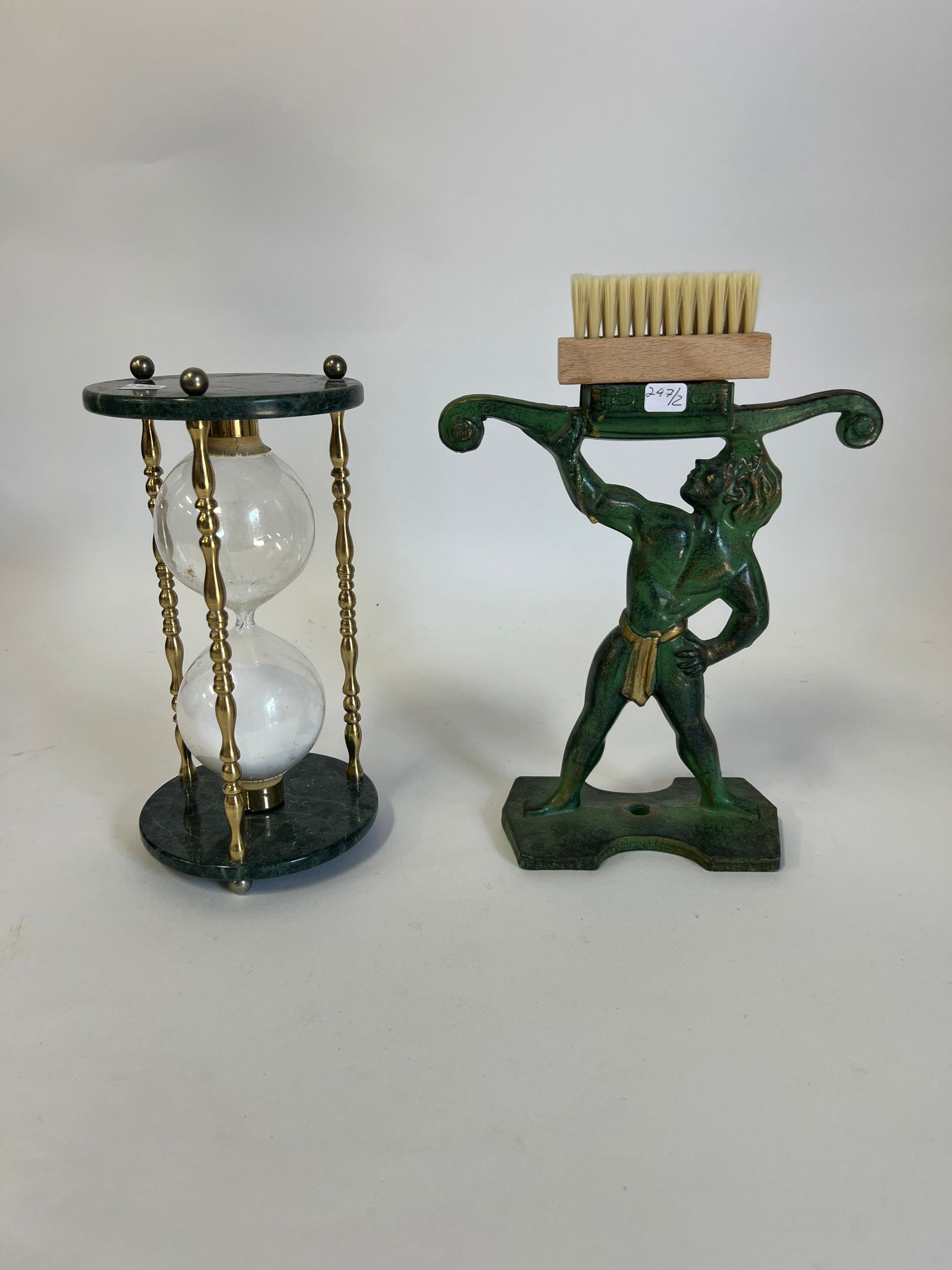 Swedish Sand Drop Hour Glass & Hercules Shoe Scraper (1 of 3)