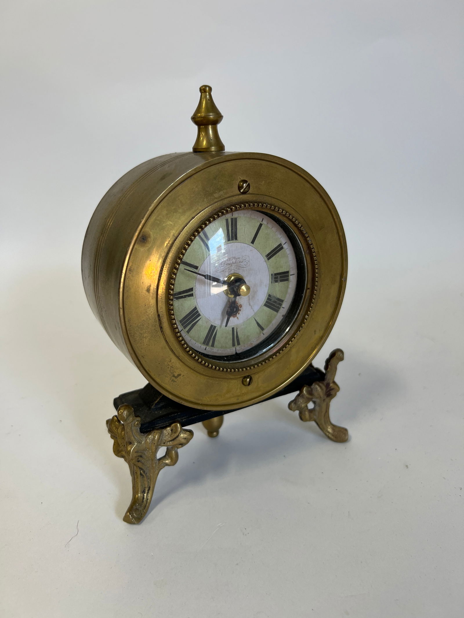 Antique Brass Desk Clock (1 of 5)