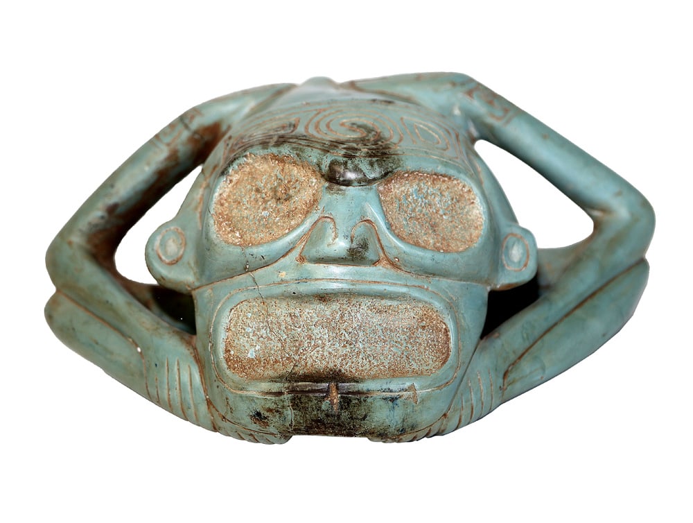 Antropomorphic Figure. Taino Arawak. Green Stone (1 of 5)