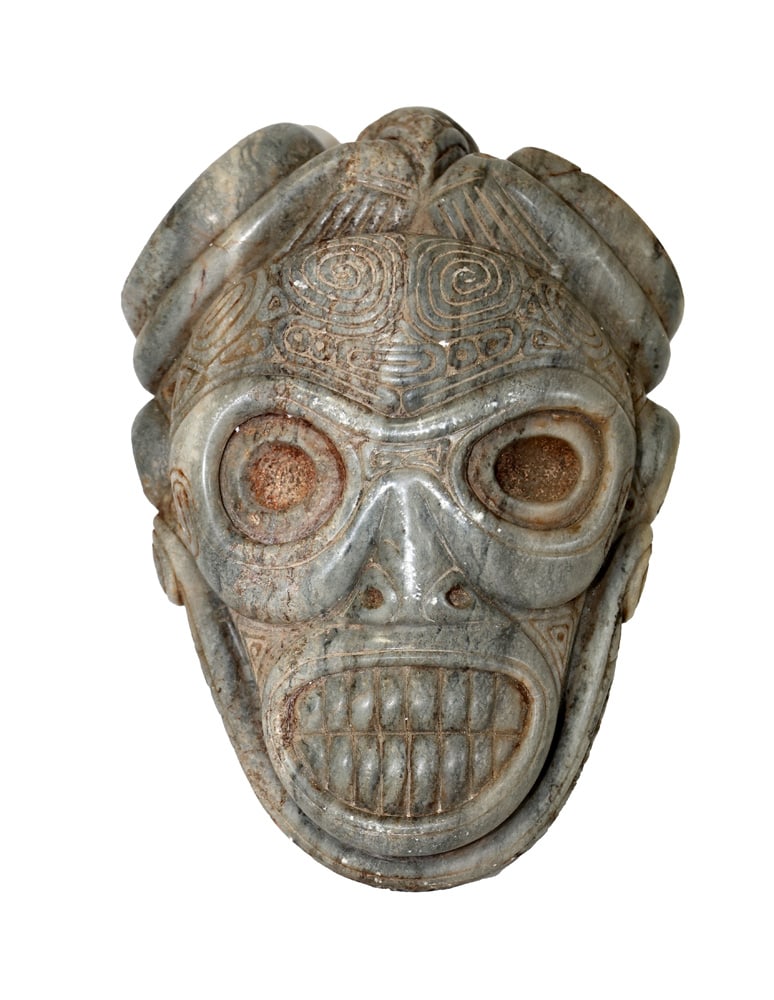 Exceptional  Arawak Taino Stoneware Mask (1 of 5)