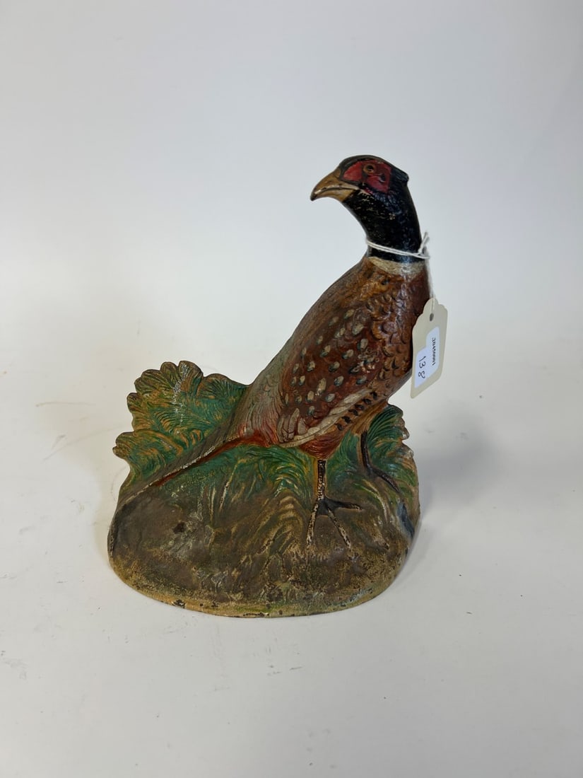 Rare Cast Iron Doorstop Pheasant (1 of 2)