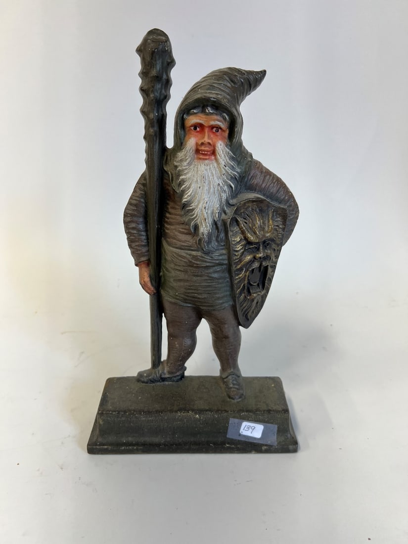 Rare Cast Iron Doorstop Warrior (1 of 3)