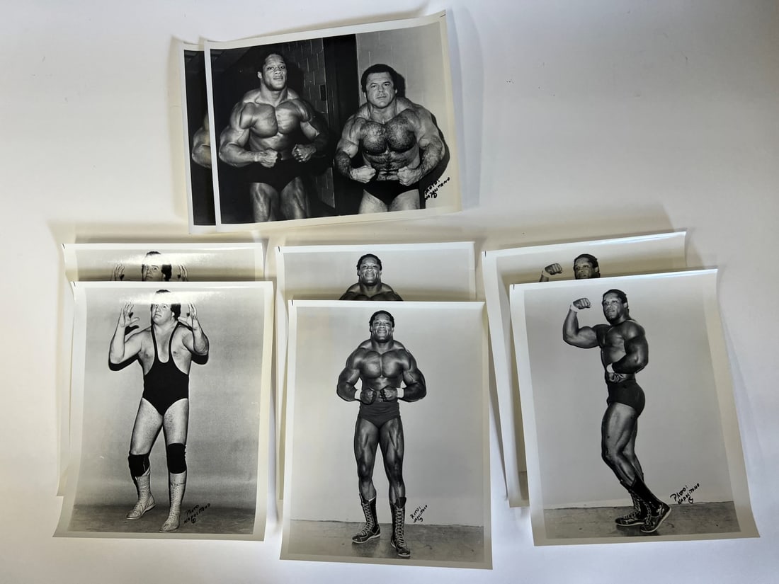 Boxing & Wrestling Photographs (8): 4 different images. All 8 x 10 All black and white