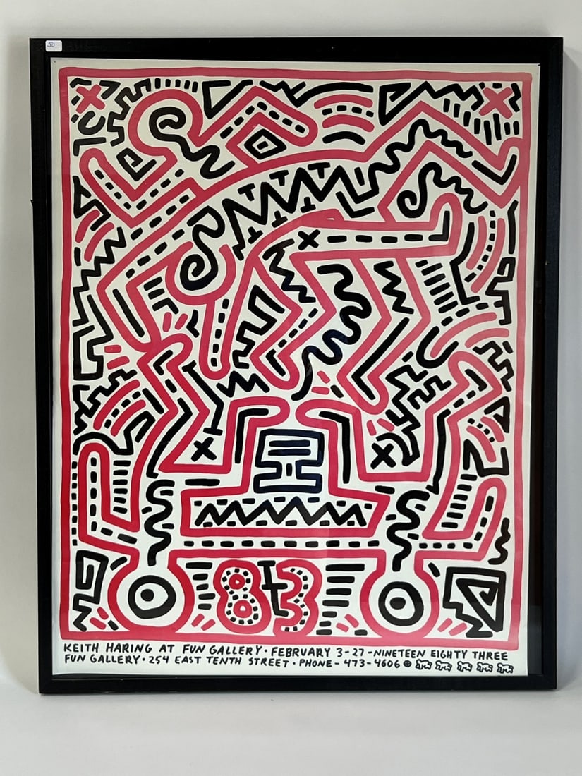 Keith Haring Poster 1983 Fun Gallery (1 of 3)