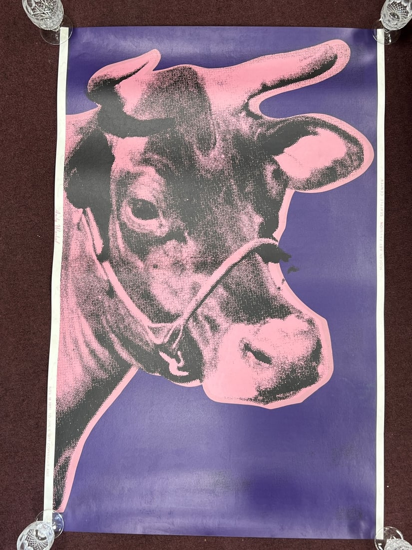 Andy Warhol Exhibition Poster, Cow. (1 of 4)