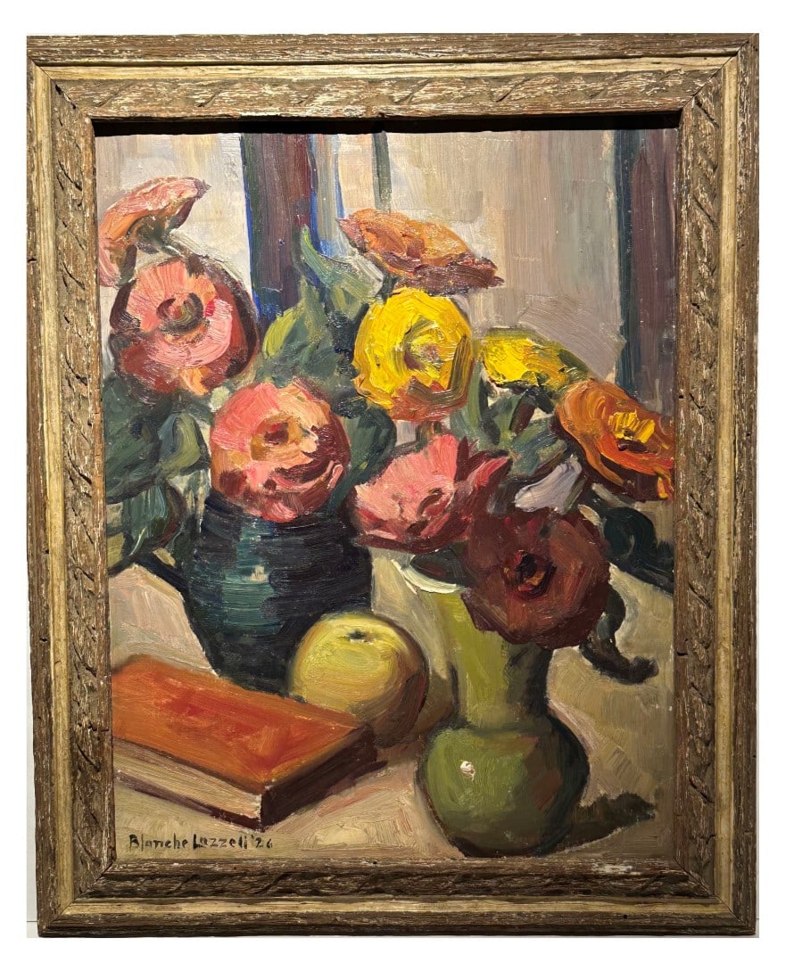 Blanche Lazzell; 20thC. American Modernist Oil Still Life Signed and Dated '26 (1 of 4)