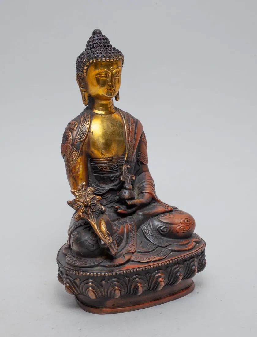 Tibetan Bronze Seated Buddha (1 of 3)