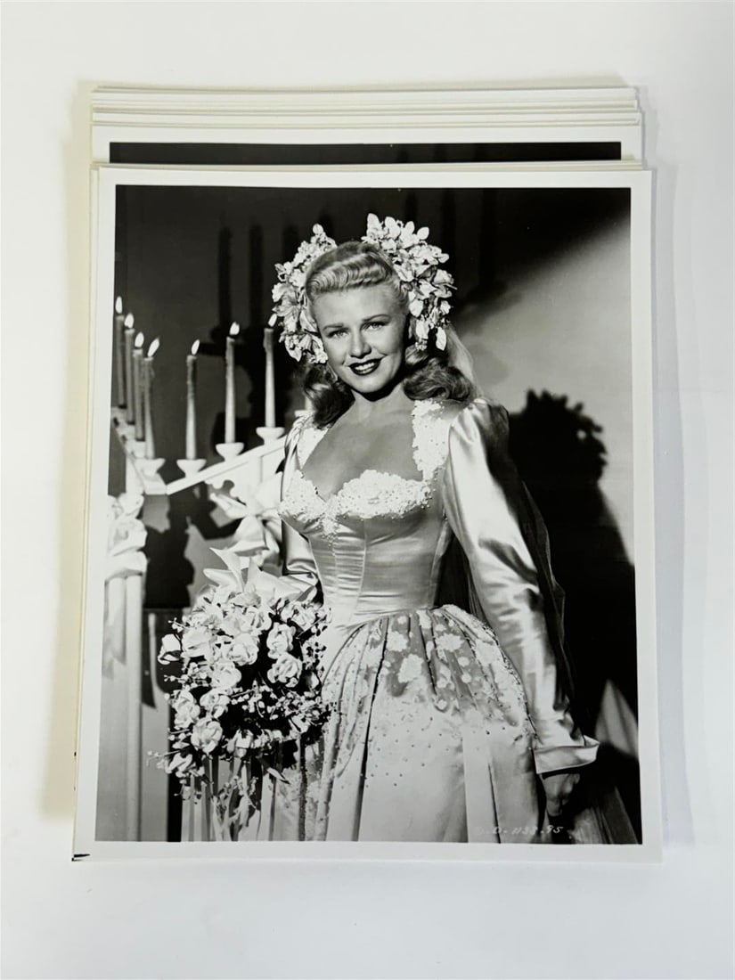 Ginger Rogers Wedding Photographs (34): 8" x 10" All black and white All the same image Thirty Four in the lot