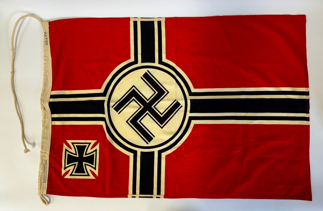 WWII Reich Kriegsmarine War Flag: National War Flag. 23 1/2" x 34"