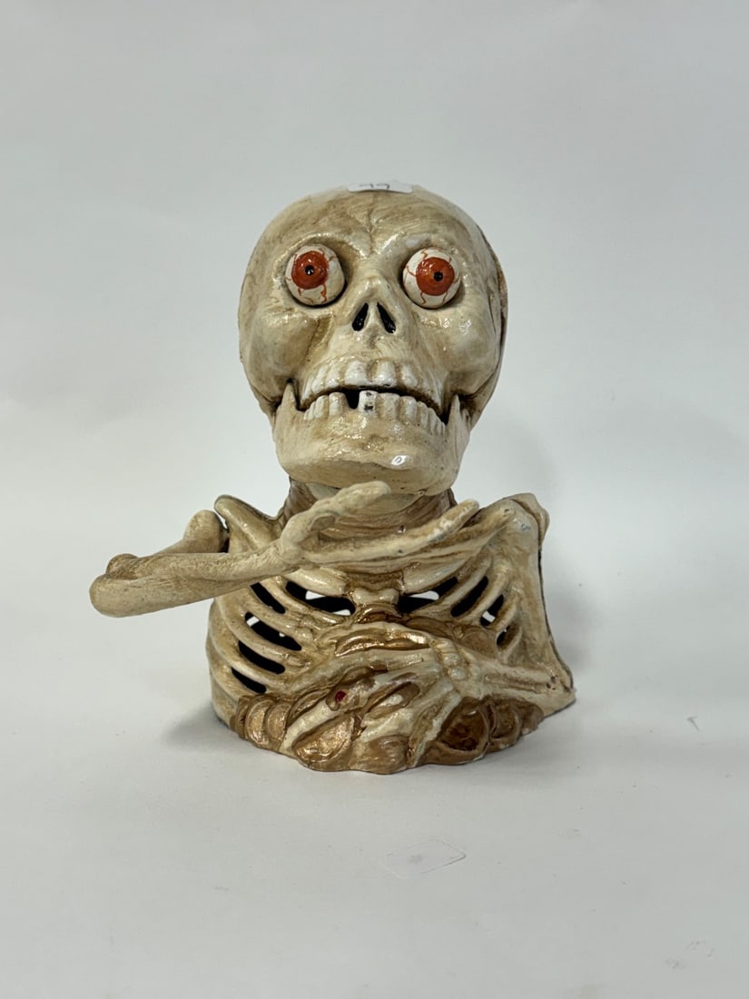 Cast Iron Skeleton Mechanical Bank (1 of 2)