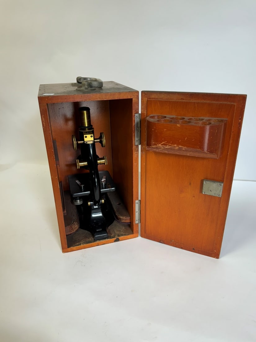 Vintage Brass & Black Microscope (1 of 2)