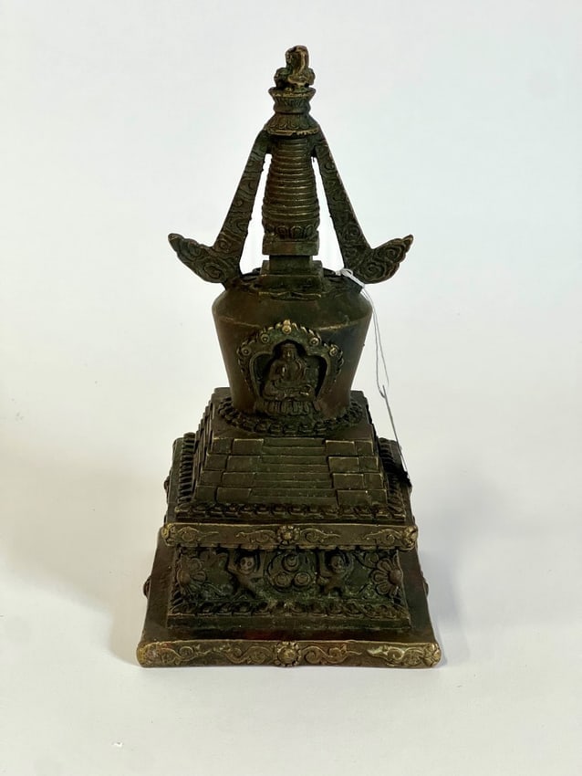 Tibetan Temple Bronze: 8"H
