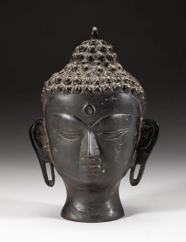 Chinese Buddha Head C 1850-1880 (1 of 3)