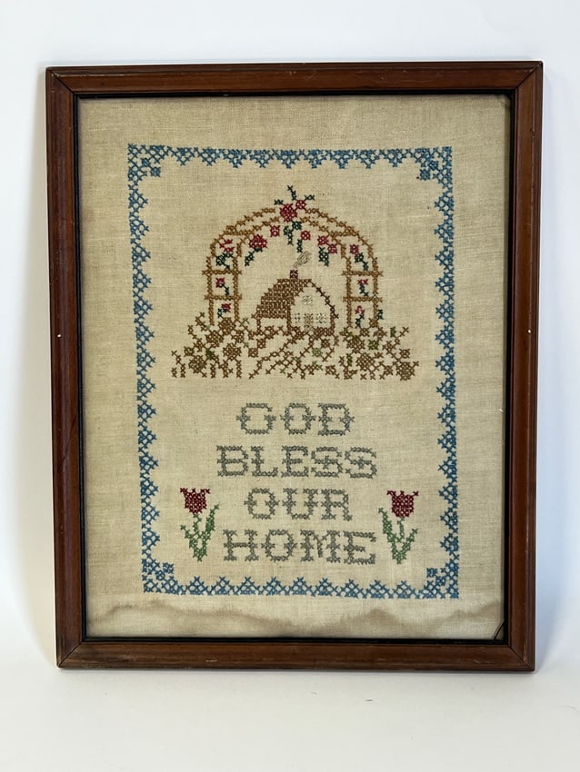 Antique Needlework Sampler (1 of 3)