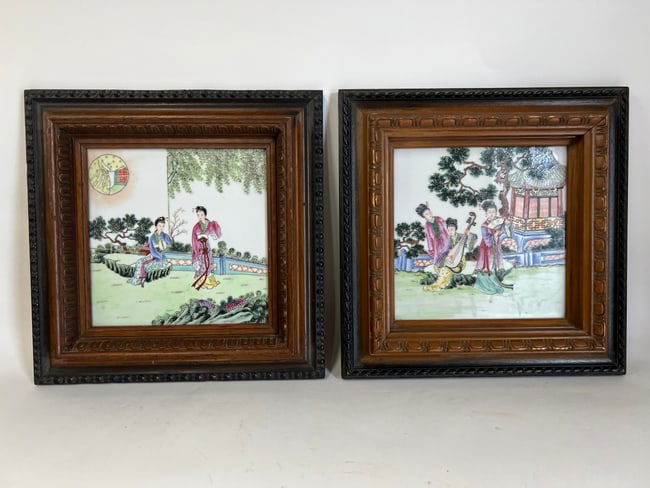 Oriental Paintings on Porcelain (2) (1 of 4)