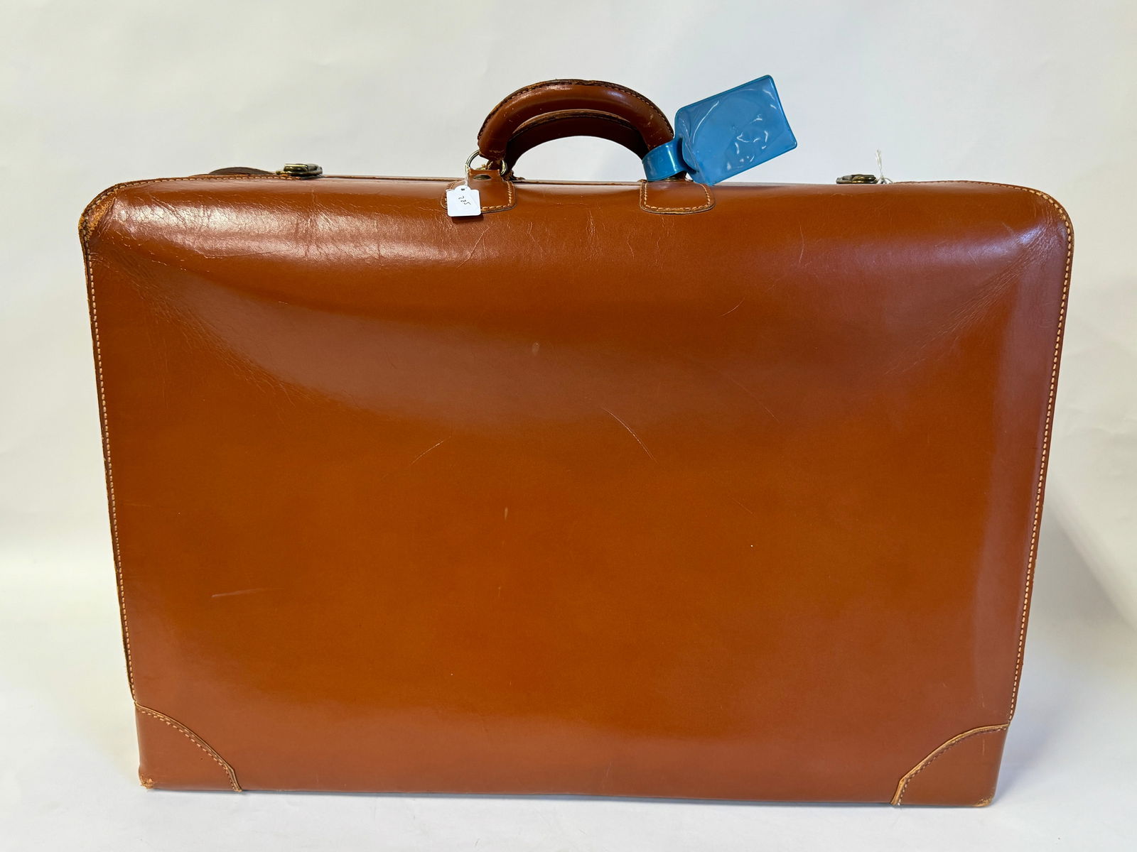 Vintage Cow Hide Suitcase (1 of 3)
