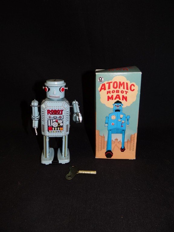 Atomic Robot Man Toy: Wind up With the original box; 5.5in. H.