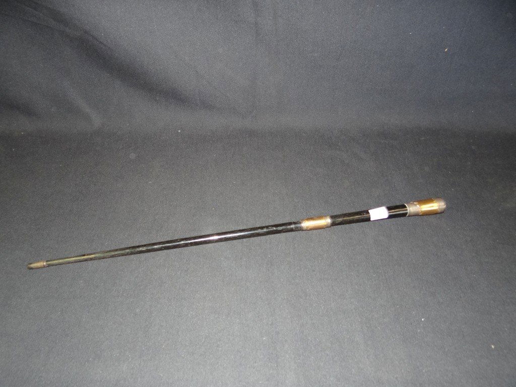 Antique Ebony Pointer: Mounted with gold and silver
