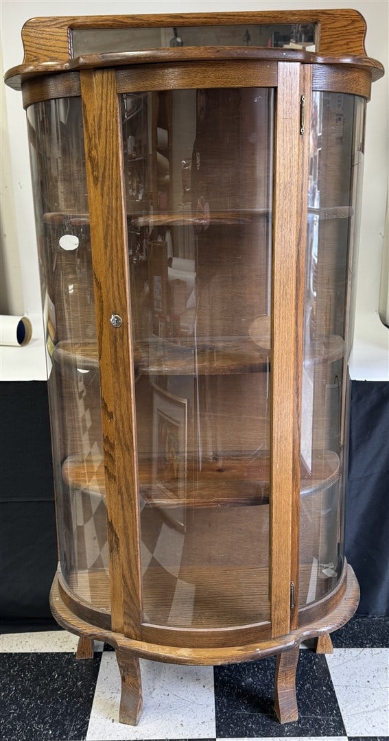 Antique Oak China Closet (1 of 3)