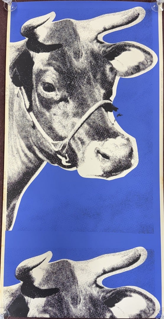 Andy Warhol Exhibition Poster Blue Cow (1 of 5)