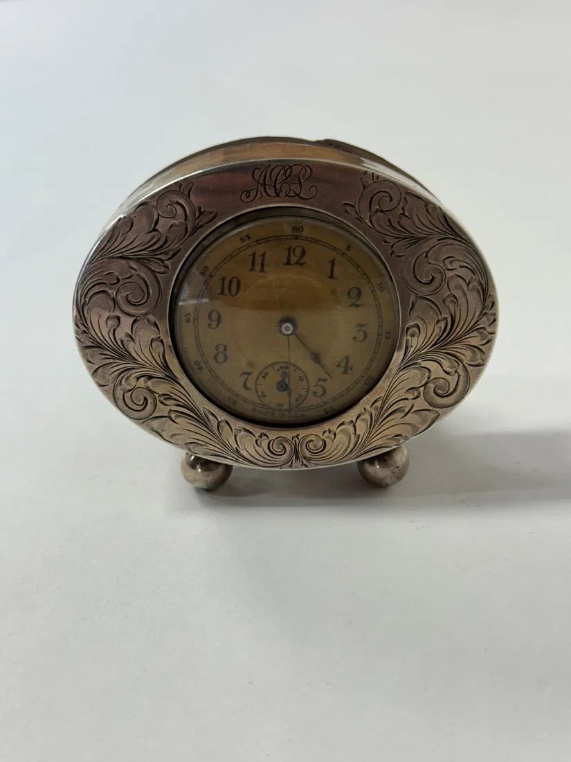 Sterling Silver Travel Clock (1 of 3)