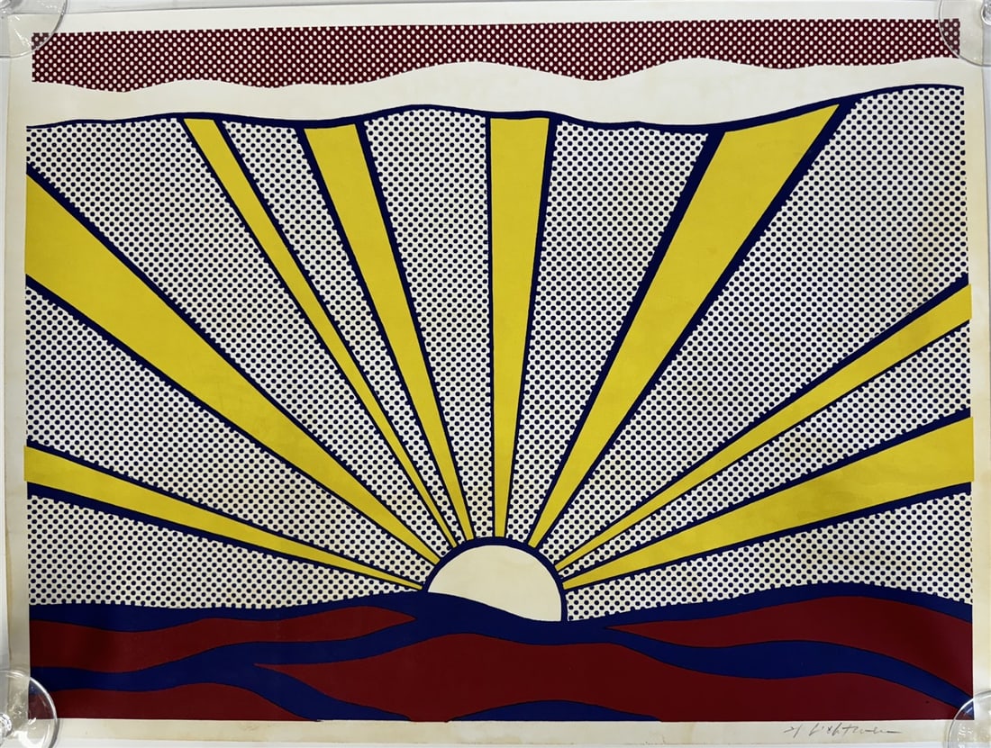 Lichtenstein Lithograph Signed: Signed in pencil lower right. 18 1/4" x 24 1/4"W