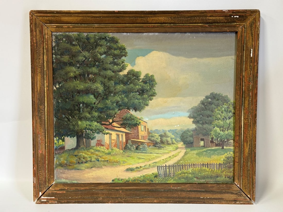 W. Brooks Stewart; 20thC. American Oil Country Landscape Signed (1 of 4)